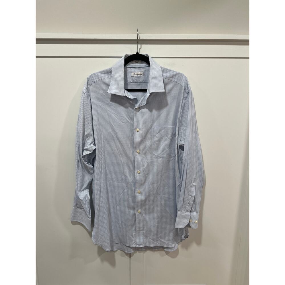 Peter Millar Button Down Dress Shirt Size 17 Extra Long